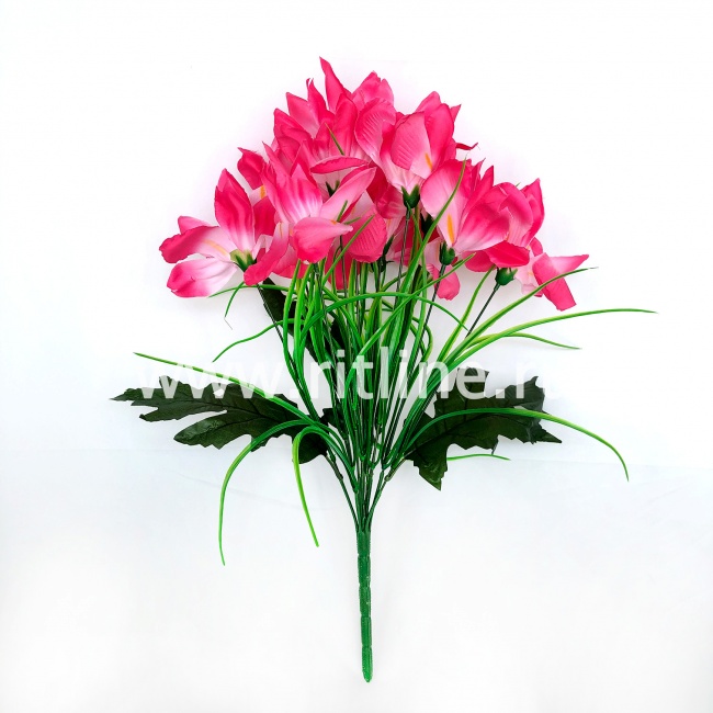 Букет ирисов с травкой "FITTONE", 11г., выс. 50см, атлас, цв.микс Букет ирисов с травкой "FITTONE", 11г., выс. 50см, атлас, цв.микс