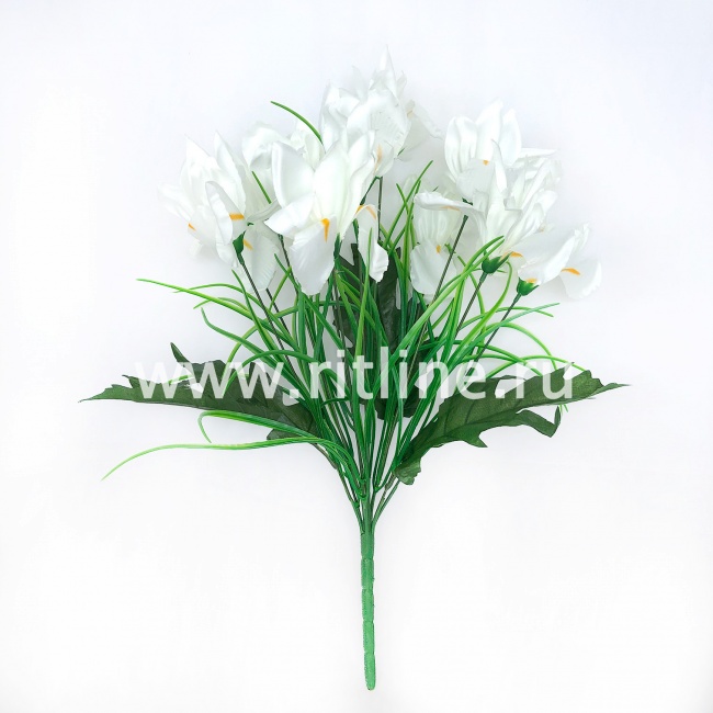 Букет ирисов с травкой "FITTONE", 11г., выс. 50см, атлас, цв.микс Букет ирисов с травкой "FITTONE", 11г., выс. 50см, атлас, цв.микс