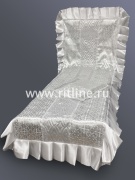 Комплект Элитный (атласная т/с "Венеция", парча "Крест с узором", волан, кружево) FITTONE LUXE