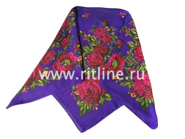 Бабушкин платок цветной, 80х75см, "FITTONE"