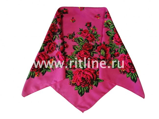 Бабушкин платок цветной, 80х75см, "FITTONE"