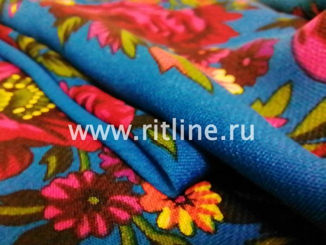 Бабушкин платок цветной, 80х75см, "FITTONE"