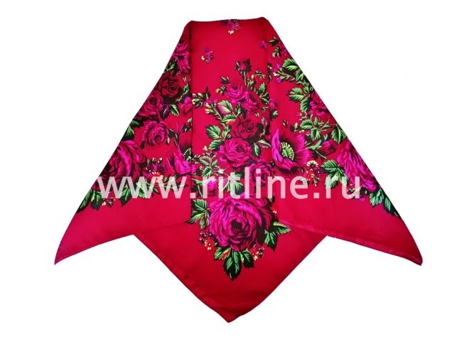 Бабушкин платок цветной, 80х75см, "FITTONE"