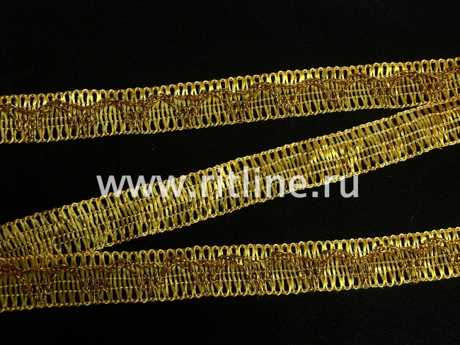 Тесьма 1256, золото, шир. 2 см, 25 ярдов FITTONE