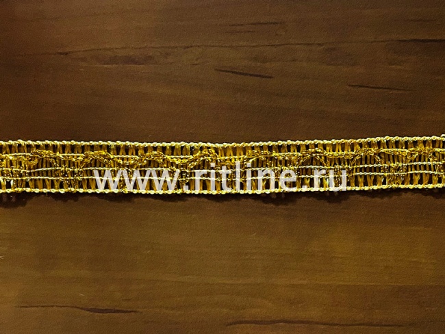 Тесьма 1256, золото, шир. 2 см, 25 ярдов FITTONE