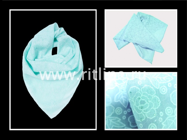 Платок с цветочным принтом и блестками, "FITTONE"