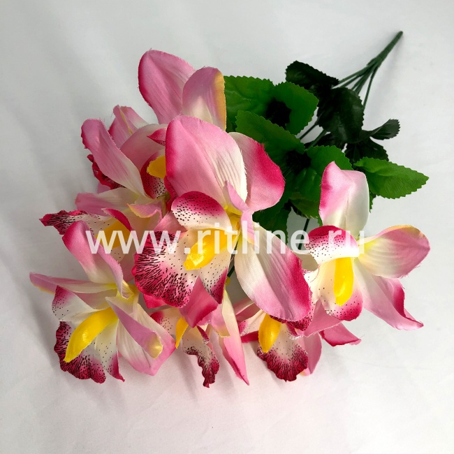 Букет орхидей "FITTONE", 8г., выс. 46см, цв.микс