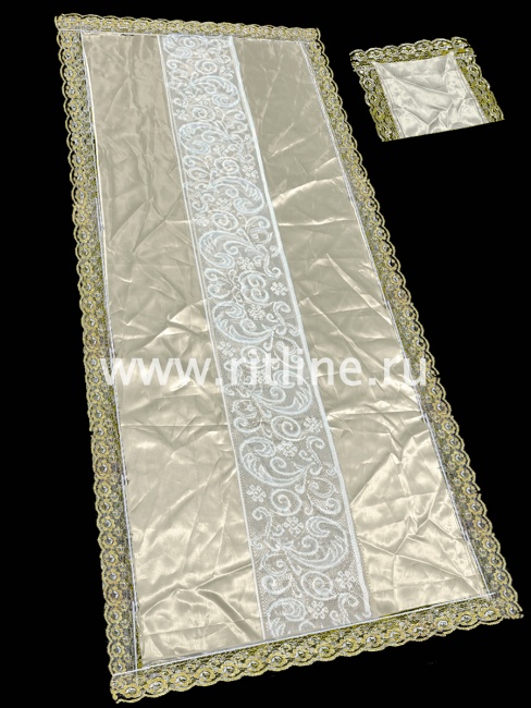 Комплект (атлас, гипюровая вставка, кружево) FITTONE Комплект (атлас, гипюровая вставка, кружево) FITTONE