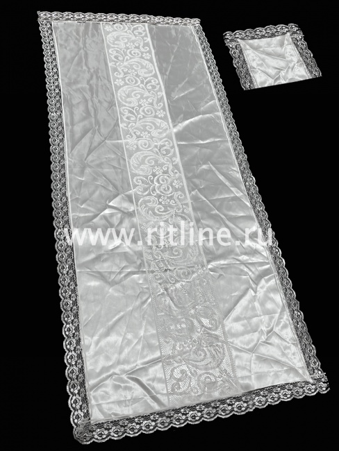 Комплект (атлас, гипюровая вставка, кружево) FITTONE Комплект (атлас, гипюровая вставка, кружево) FITTONE