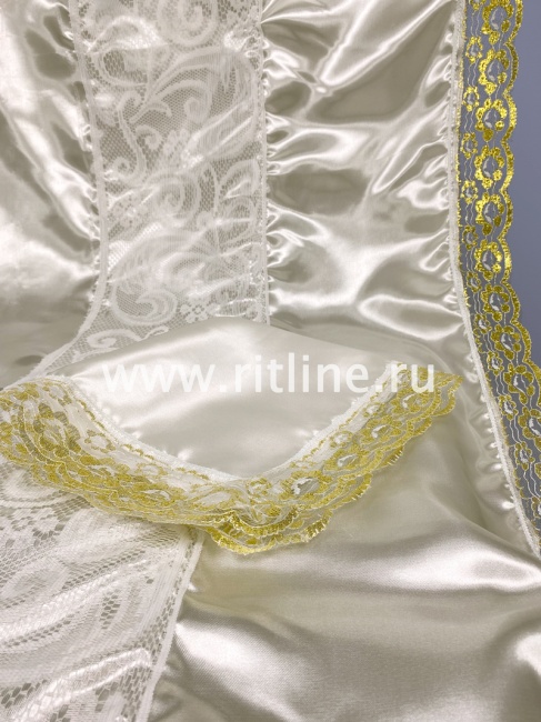 Комплект (атлас, гипюровая вставка, кружево) FITTONE Комплект (атлас, гипюровая вставка, кружево) FITTONE