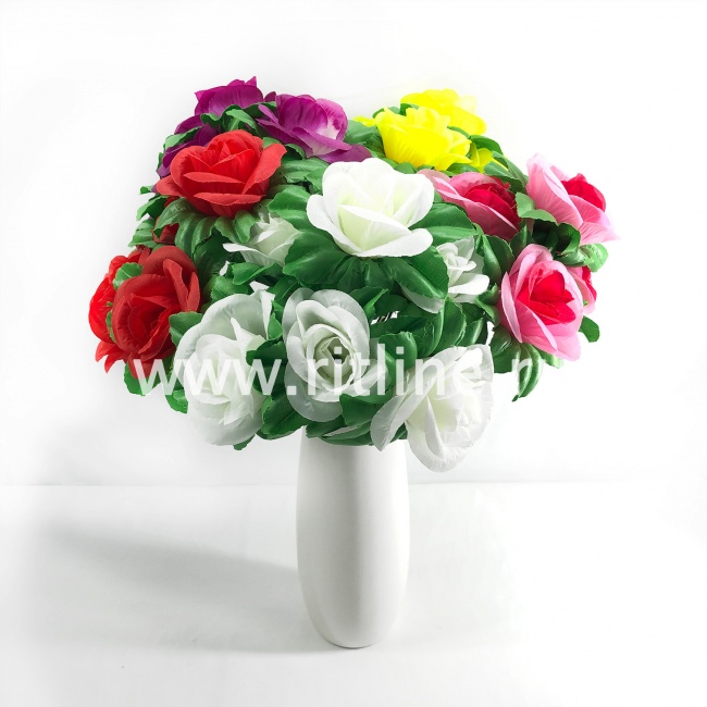 Букет роз, 6г, выс. 34 см, шелк, цв. микс FITTONE Букет роз, 6г, выс. 34 см, шелк, цв. микс FITTONE