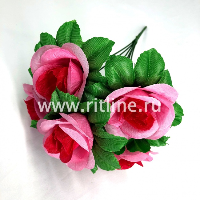 Букет роз, 6г, выс. 34 см, шелк, цв. микс FITTONE Букет роз, 6г, выс. 34 см, шелк, цв. микс FITTONE