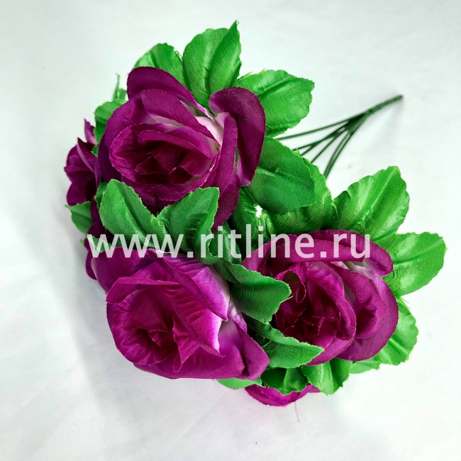 Букет роз, 6г, выс. 34 см, шелк, цв. микс FITTONE Букет роз, 6г, выс. 34 см, шелк, цв. микс FITTONE