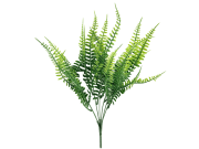 Букет пластикового папоротника, 7 ветвей, выс. 42 см, цв. зеленый FITTONE