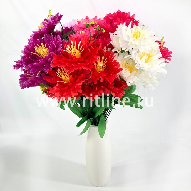 Букет хризантем "FITTONE", 9г, выс. 54см, цв.микс Букет хризантем "FITTONE", 9г, выс. 54см, цв.микс