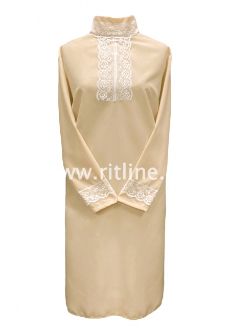 Саван габардиновый "Кружева", цв. бежевый FITTONE