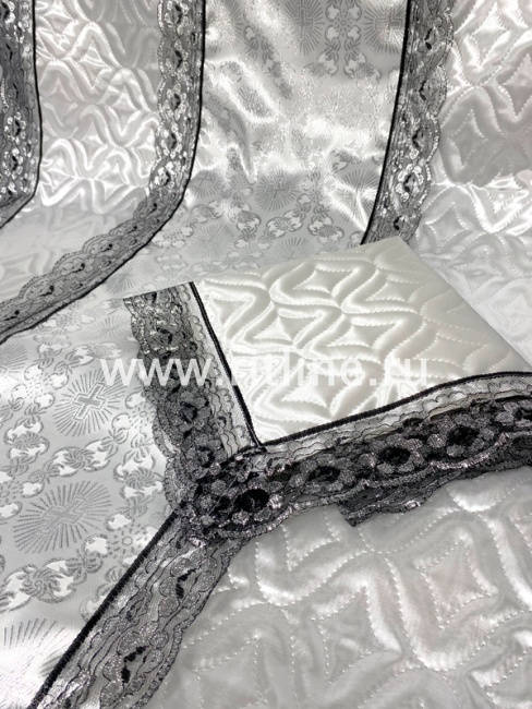 Комплект (атласная т/с "Венеция", парча "Солнечный крест", кружево) FITTONE