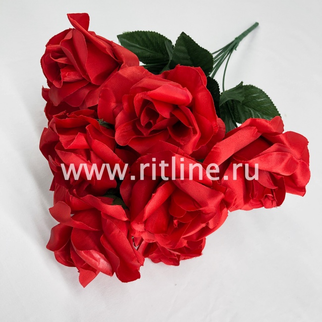 Букет роз "FITTONE", 9г, выс. 45см, шелк, цв.микс