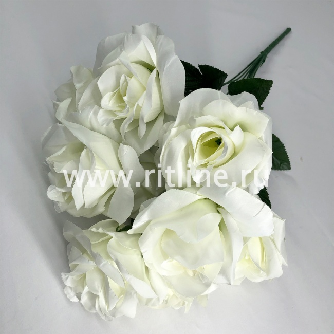 Букет роз "FITTONE", 9г, выс. 45см, шелк, цв.микс