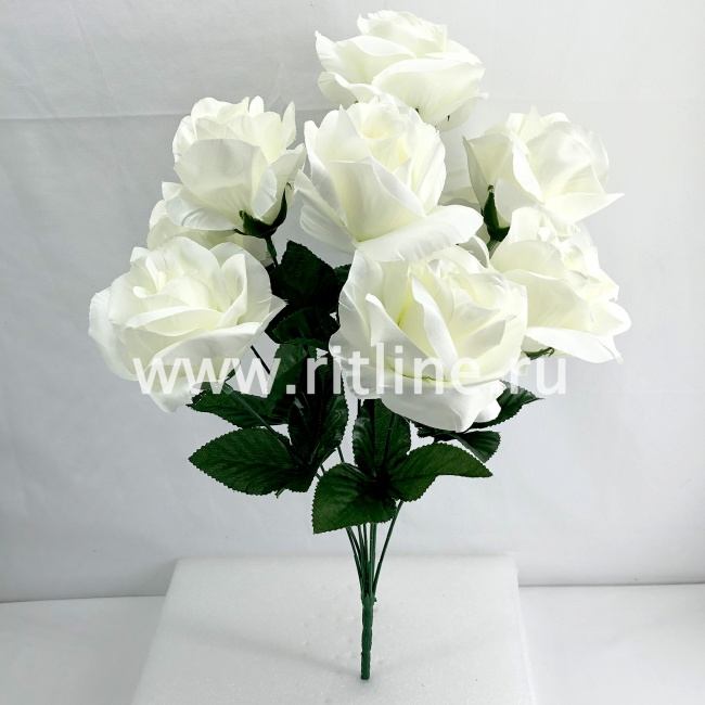 Букет роз "FITTONE", 9г, выс. 45см, шелк, цв.микс