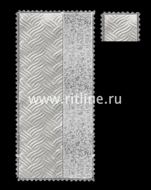 Комплект (атласная т/с Волна, органза, тесьма) FITTONE