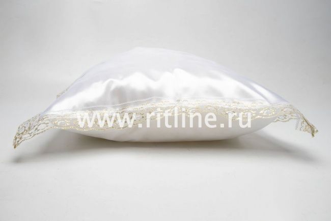 Подушка (атлас + шелк, кружево, синтепон) FITTONE
