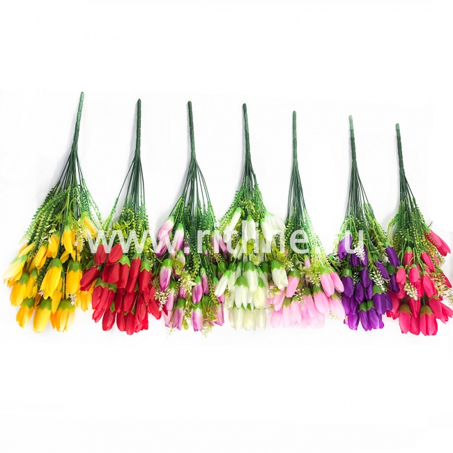 Букет крокусов с травкой "FITTONE", 18 веток, 54г, выс. 52см, цв.микс Букет крокусов с травкой "FITTONE", 18 веток, 54г, выс. 52см, цв.микс
