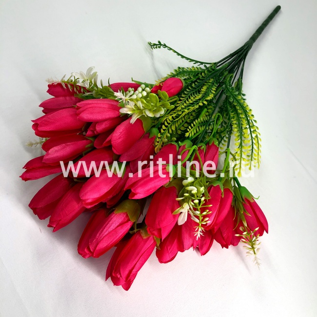 Букет крокусов с травкой "FITTONE", 18 веток, 54г, выс. 52см, цв.микс Букет крокусов с травкой "FITTONE", 18 веток, 54г, выс. 52см, цв.микс