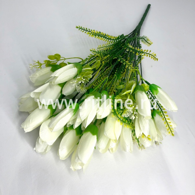 Букет крокусов с травкой "FITTONE", 18 веток, 54г, выс. 52см, цв.микс Букет крокусов с травкой "FITTONE", 18 веток, 54г, выс. 52см, цв.микс