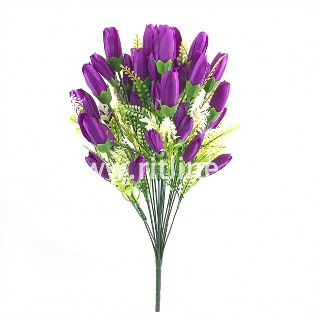 Букет крокусов с травкой "FITTONE", 18 веток, 54г, выс. 52см, цв.микс Букет крокусов с травкой "FITTONE", 18 веток, 54г, выс. 52см, цв.микс