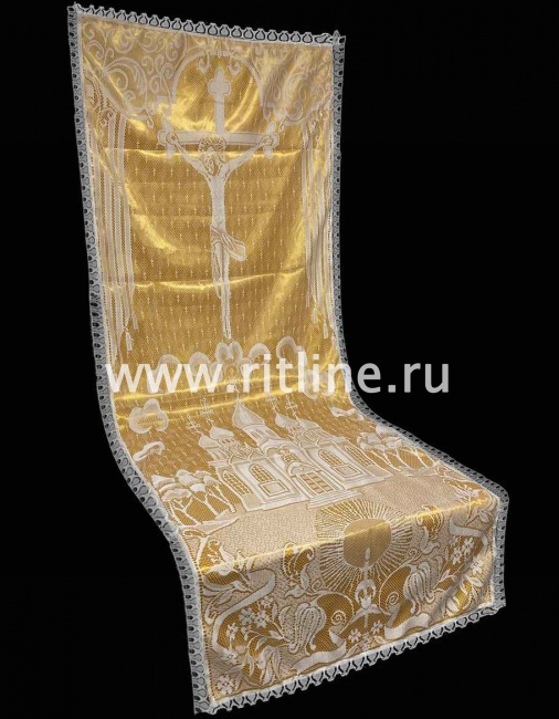 Покрывало тюлевое "Храм и Распятие" на подложке, 80х215 FITTONE