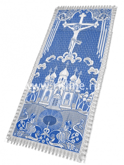Покрывало тюлевое "Храм и Распятие" на подложке, 80х215 FITTONE