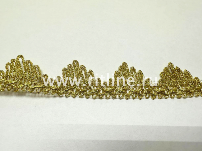Тесьма 1751, светлое золото, шир. 3 см, 25 ярдов FITTONE