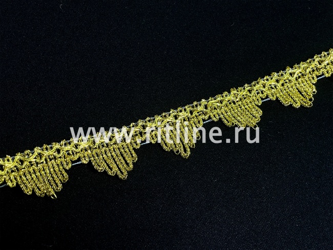 Тесьма 1751, светлое золото, шир. 3 см, 25 ярдов FITTONE