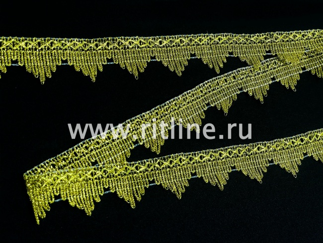 Тесьма 1751, светлое золото, шир. 3 см, 25 ярдов FITTONE