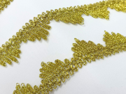 Тесьма 1751, светлое золото, шир. 3 см, 25 ярдов FITTONE