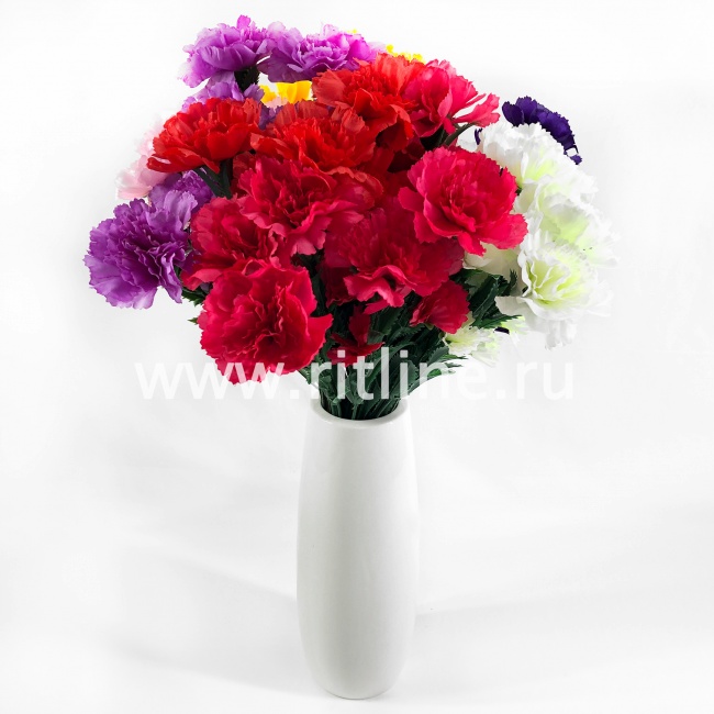Букет гвоздик "FITTONE", 7г, выс. 39см, цв.микс