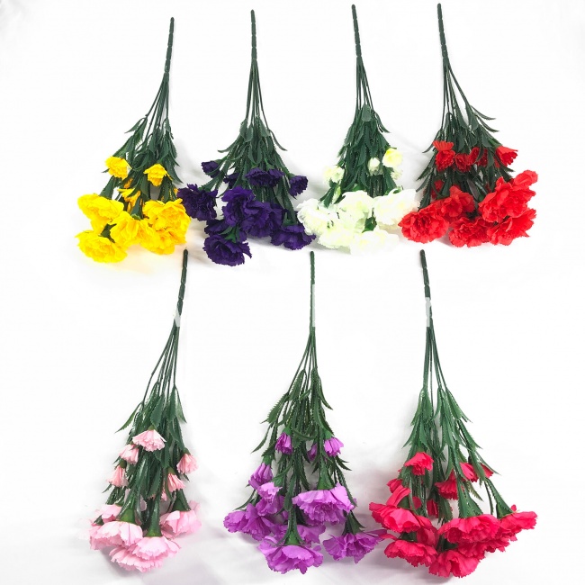 Букет гвоздик "FITTONE", 7г, выс. 39см, цв.микс