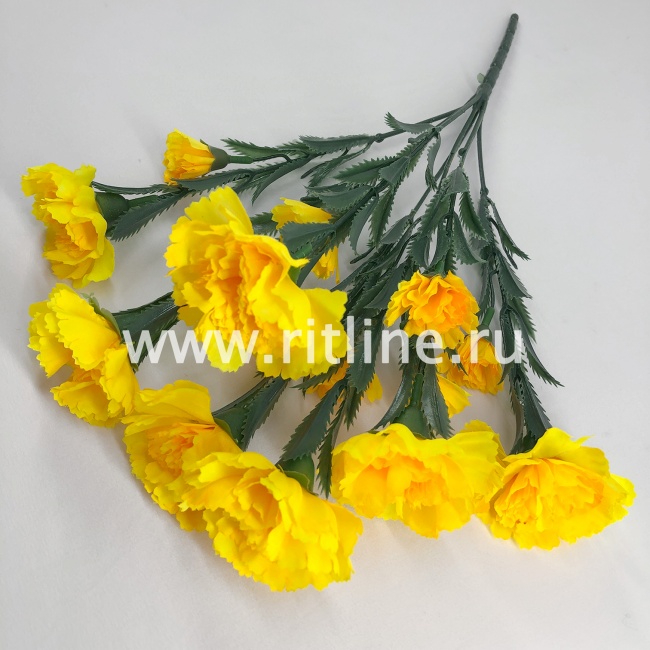 Букет гвоздик "FITTONE", 7г, выс. 39см, цв.микс