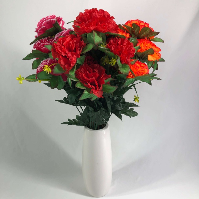 Букет гвоздик "FITTONE", 7г., выс. 50см, цв.микс