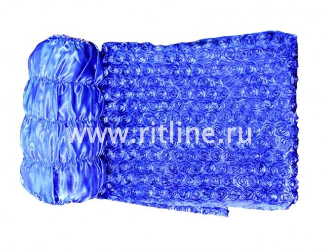 Обивка Fittone гроба атласная с верхом атлас с нашитыми розами 2,5 см