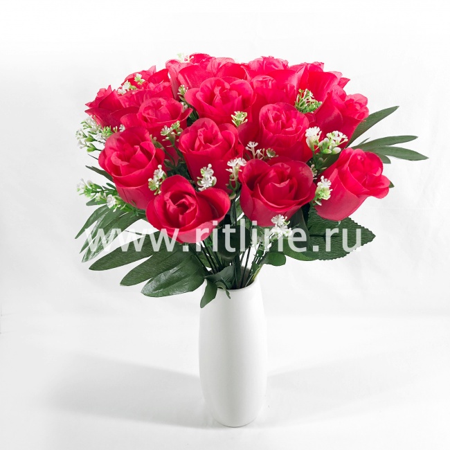 Букет роз с травкой "FITTONE", 18г, выс. 40см, цв.микс Букет роз с травкой "FITTONE", 18г, выс. 40см, цв.микс