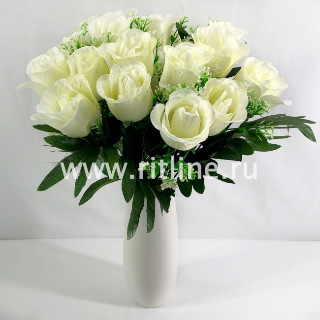 Букет роз с травкой "FITTONE", 18г, выс. 40см, цв.микс Букет роз с травкой "FITTONE", 18г, выс. 40см, цв.микс