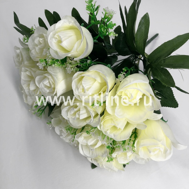 Букет роз с травкой "FITTONE", 18г, выс. 40см, цв.микс Букет роз с травкой "FITTONE", 18г, выс. 40см, цв.микс