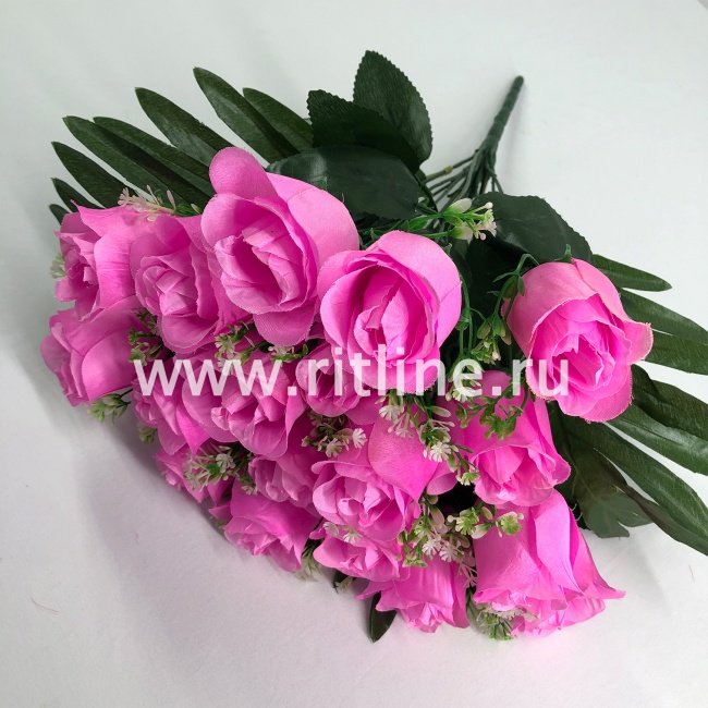 Букет роз с травкой "FITTONE", 18г, выс. 40см, цв.микс Букет роз с травкой "FITTONE", 18г, выс. 40см, цв.микс