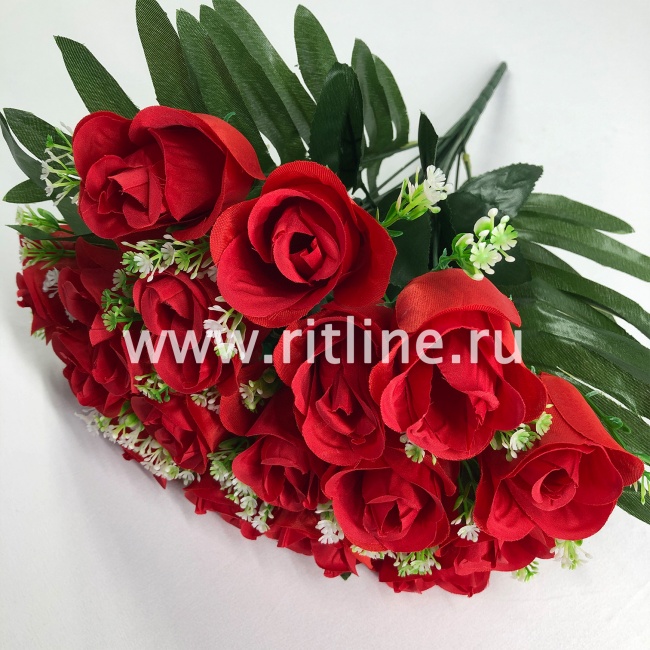 Букет роз с травкой "FITTONE", 18г, выс. 40см, цв.микс Букет роз с травкой "FITTONE", 18г, выс. 40см, цв.микс