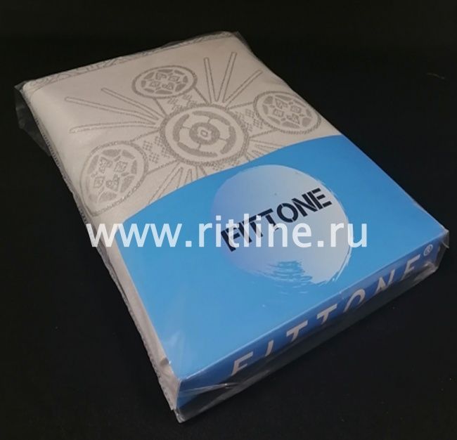 Комплект Элитный "Архангел" (парча серебряная с люрексом "Крест и Храм", волан) FITTONE LUXE