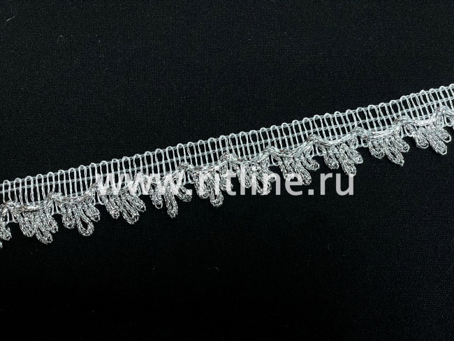 Тесьма 1763, серебро, шир. 2,6 см, 25 ярдов FITTONE