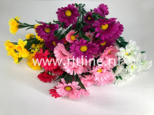 Букет хрустальных ромашек, 7г, выс. 36 см, цв. микс FITTONE