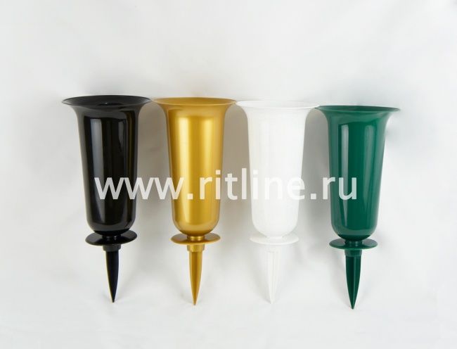 Ваза пластмассовая со штырем, H-37 см (чаша и штырь) FITTONE